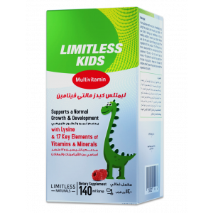 LIMITLESS KIDS MULTIVITAMIN WITH LYSINE & 17 ELEMENTS SUPPORTS HEALTY GROWTH & DEVELOPMENT — DIETARY SUPPLEMENT SYRUP 140 ML